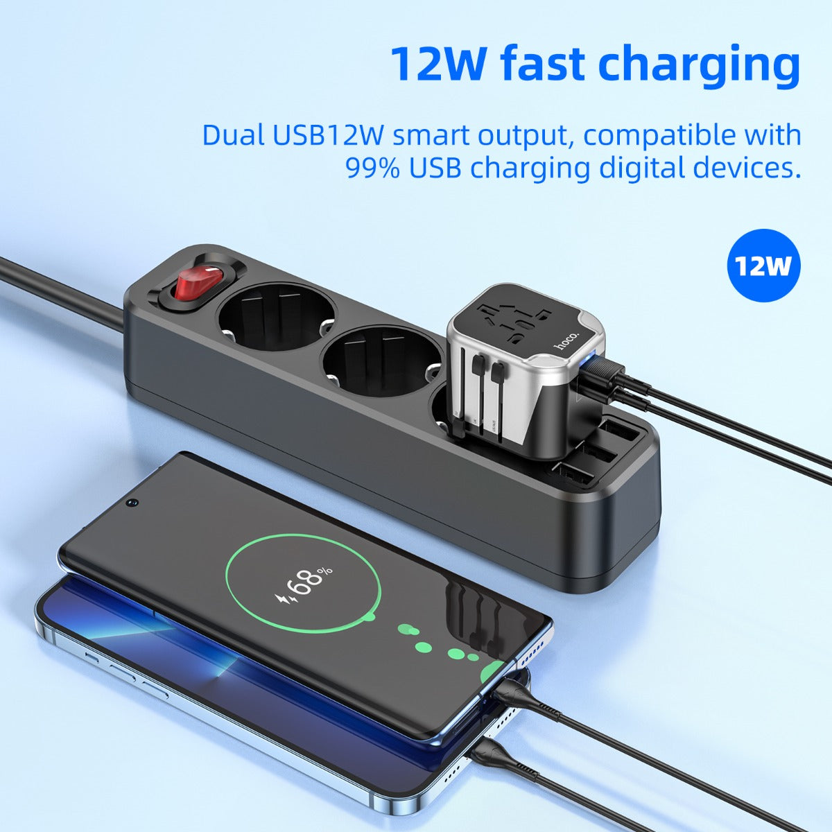 Hoco Dual USB Wall Charger Adapter Universal Fast Charging AC5