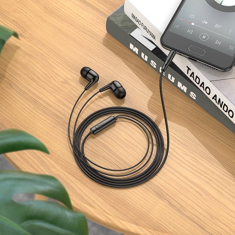 Hoco Universal 3.5mm Earphones with Built-In Microphone and Tangle-Resistant Cable