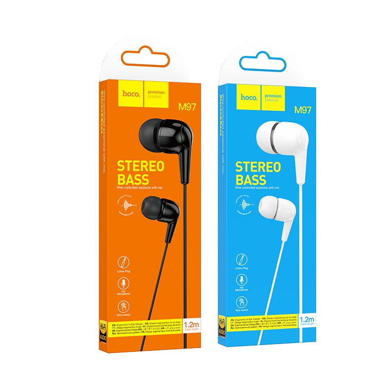 Hoco Universal 3.5mm Earphones with Built-In Microphone and Tangle-Resistant Cable