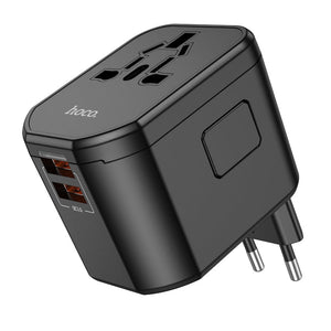 Hoco Universal Travel Plug Adapter Wall Charger with PD20W USB-C Charging