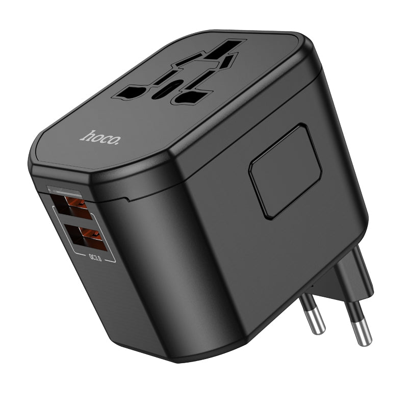 Hoco Universal Travel Plug Adapter Wall Charger with PD20W USB-C Charging