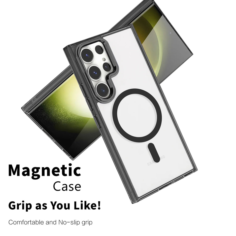 Blacktech Samsung Galaxy S24 Clear Case MagSafe Magnetic
