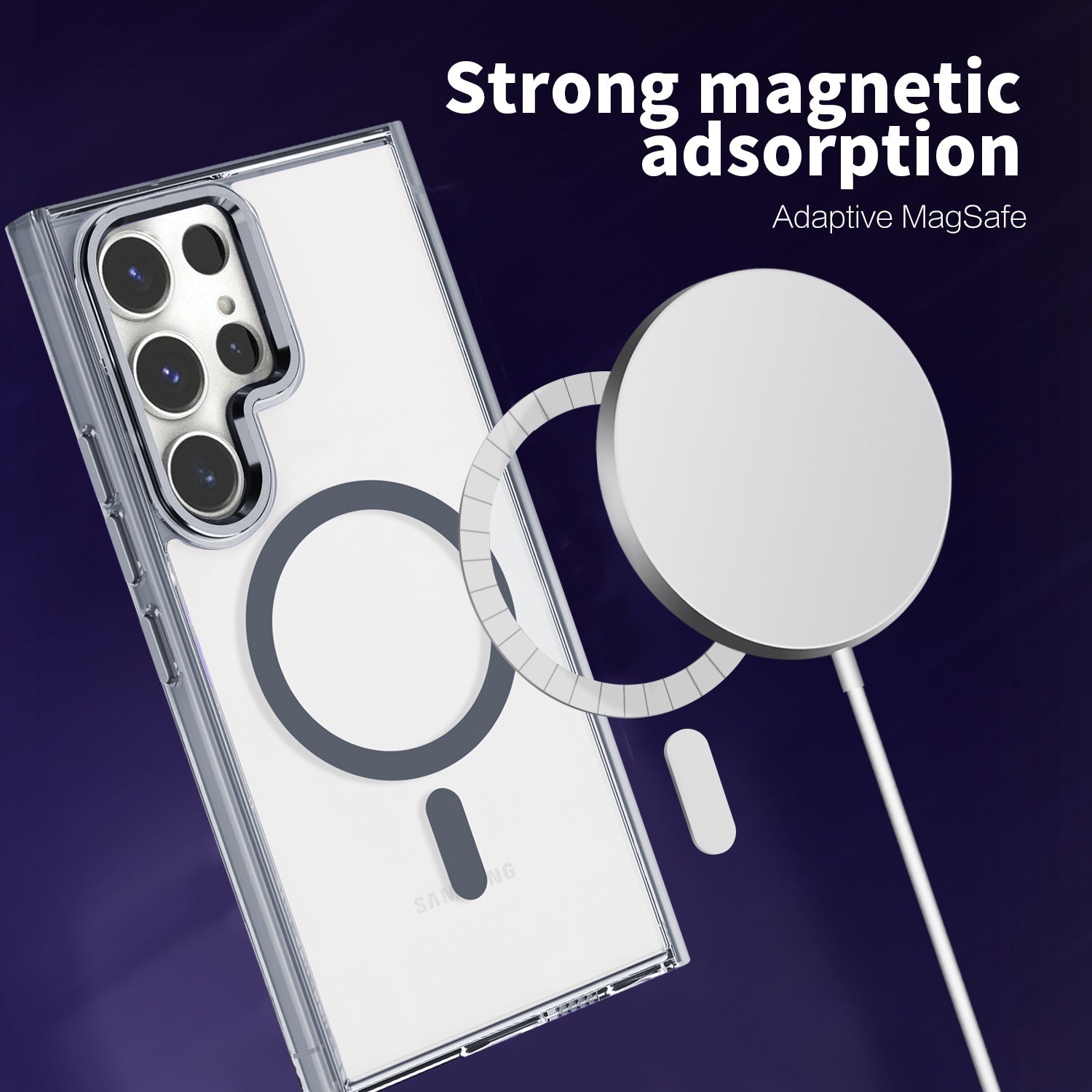 Blacktech Samsung Galaxy S25 Clear Case MagSafe Magnetic