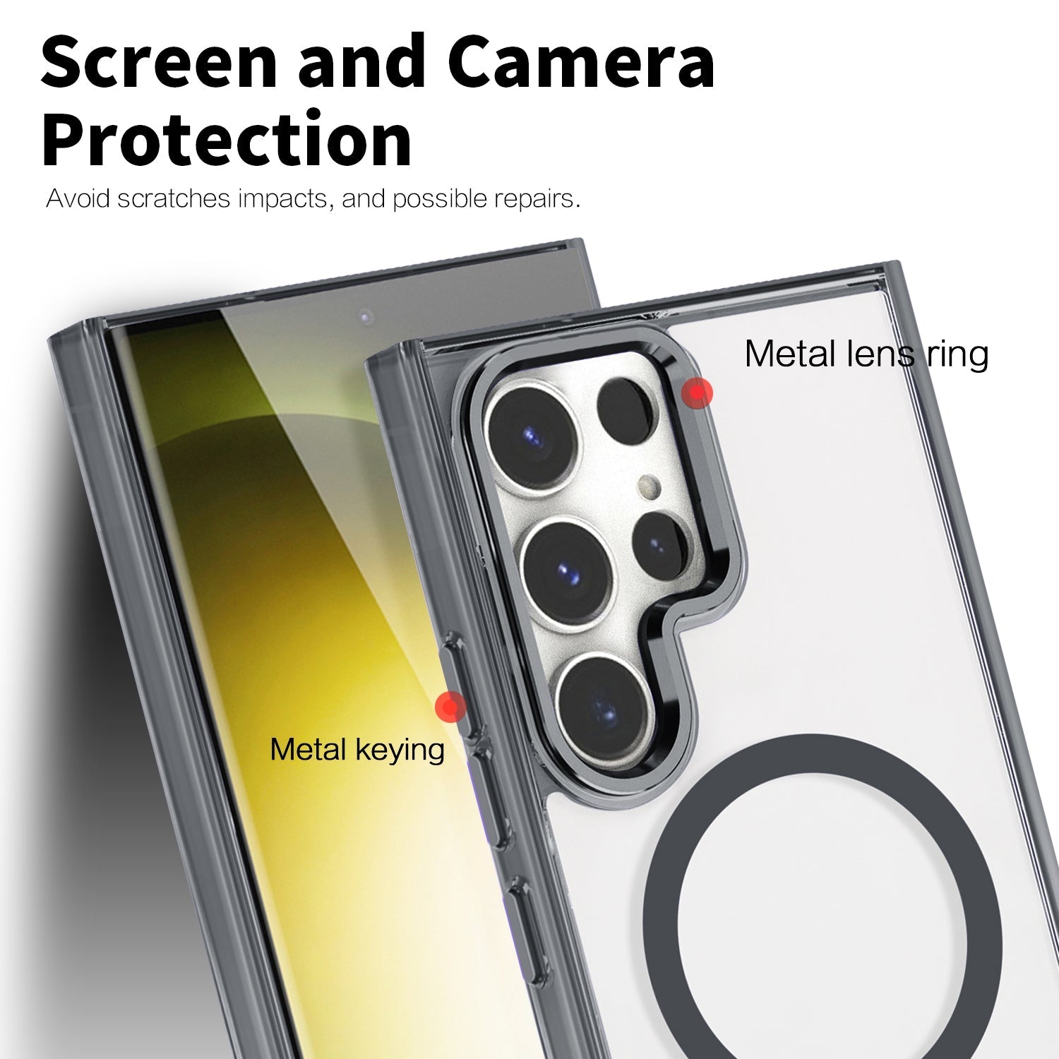 Blacktech Samsung Galaxy S24 Plus Ultra Clear Case MagSafe Magnetic
