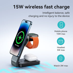 Hoco 3-in-1 MagSafe Wireless Charger 15W Fast Charging Motorcycle Mount CQ3
