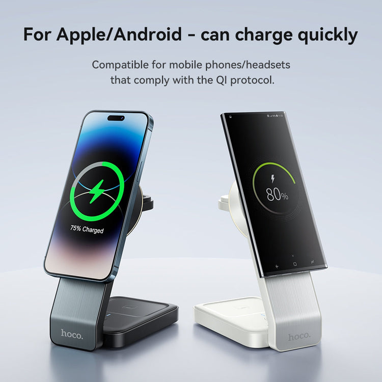 Hoco 3-in-1 MagSafe Wireless Charger 15W Fast Charging Motorcycle Mount CQ3