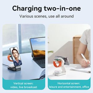 Hoco 3-in-1 MagSafe Wireless Charger 15W Fast Charging Motorcycle Mount CQ3