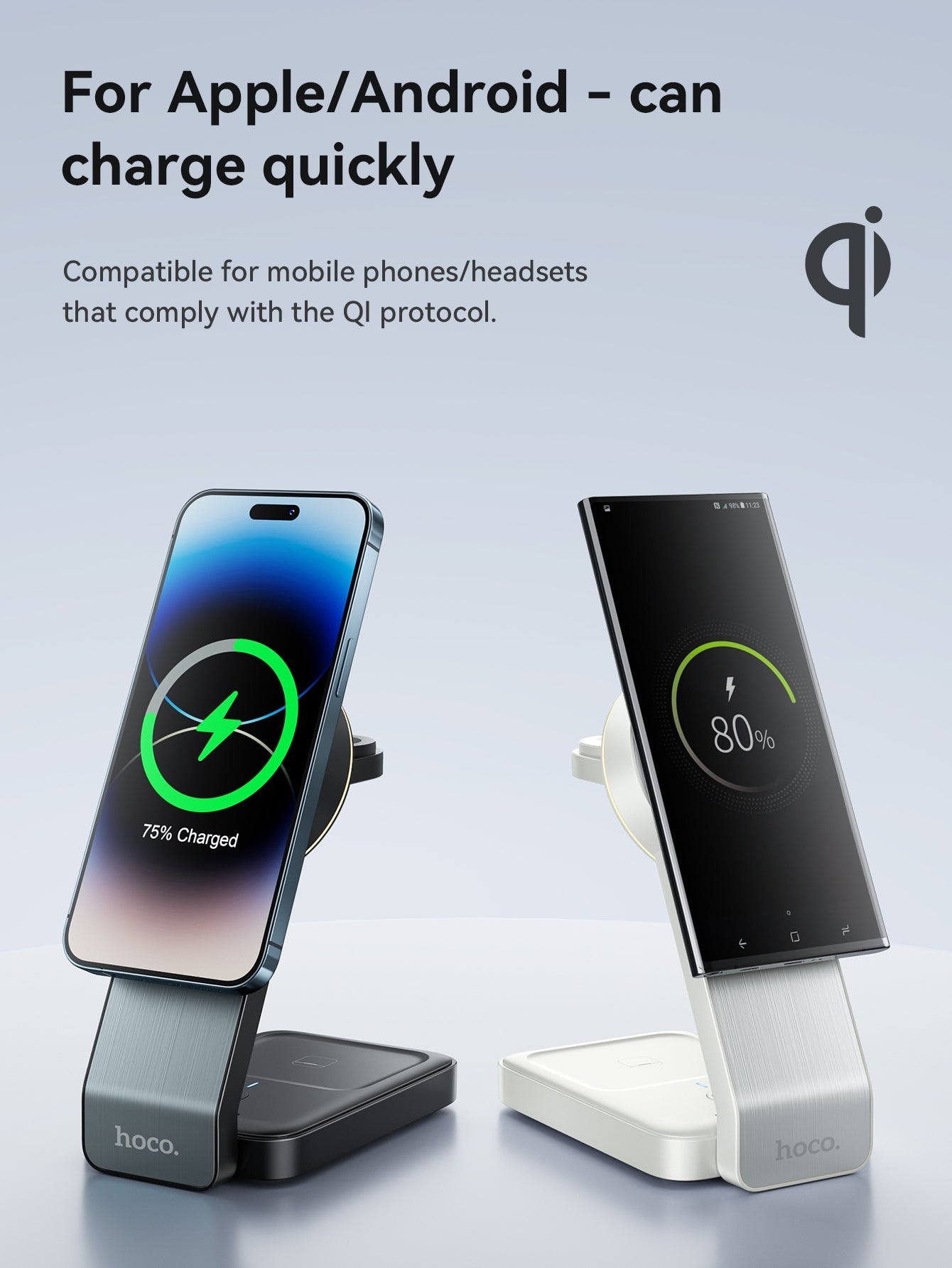 Hoco 3-in-1 MagSafe Wireless Charger 15W Fast Charging Motorcycle Mount CQ3