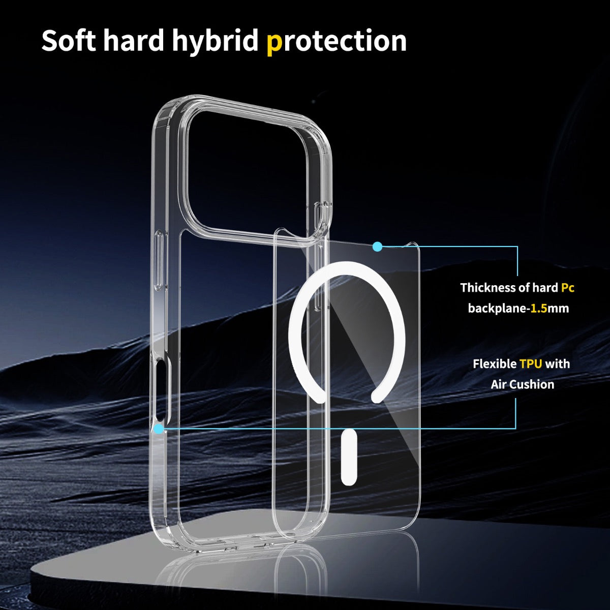 iPhone 16 Pro Blacktech Mag Case MagSafe Magnetic Slim Grip