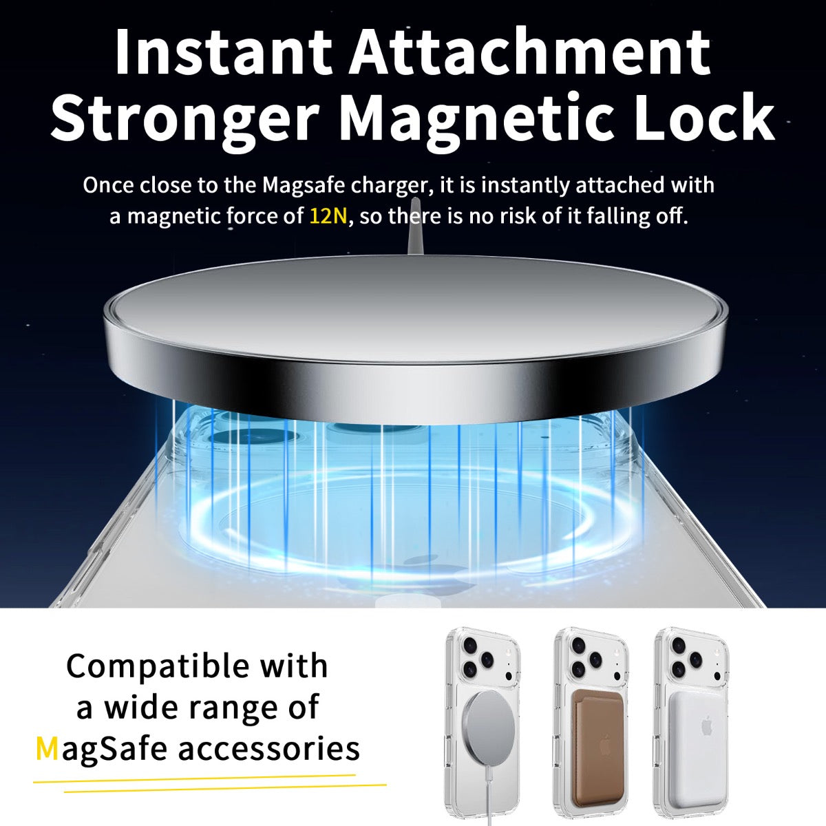iPhone 16 Pro Blacktech Mag Case MagSafe Magnetic Slim Grip