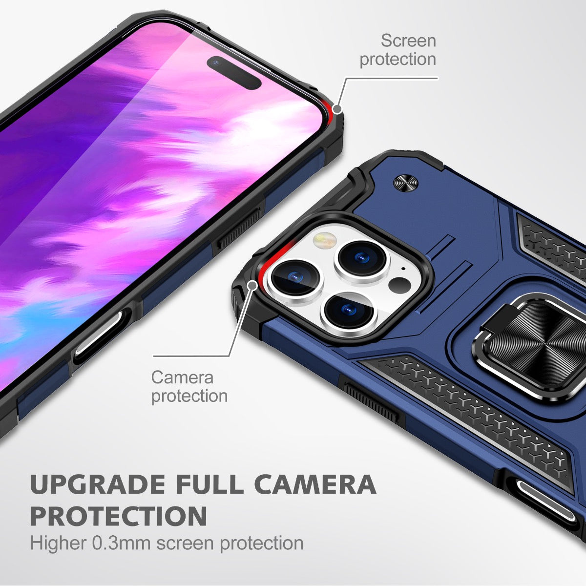 iPhone 16 Pro Blacktech Robot Magnetic Case Magnetic Mount