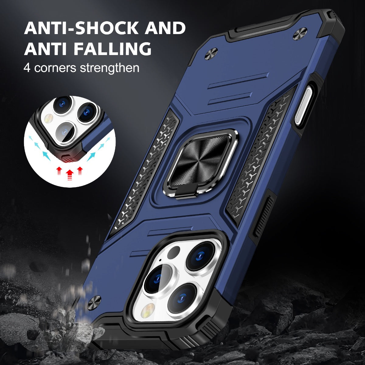 iPhone 16 Pro Blacktech Robot Magnetic Case Magnetic Mount
