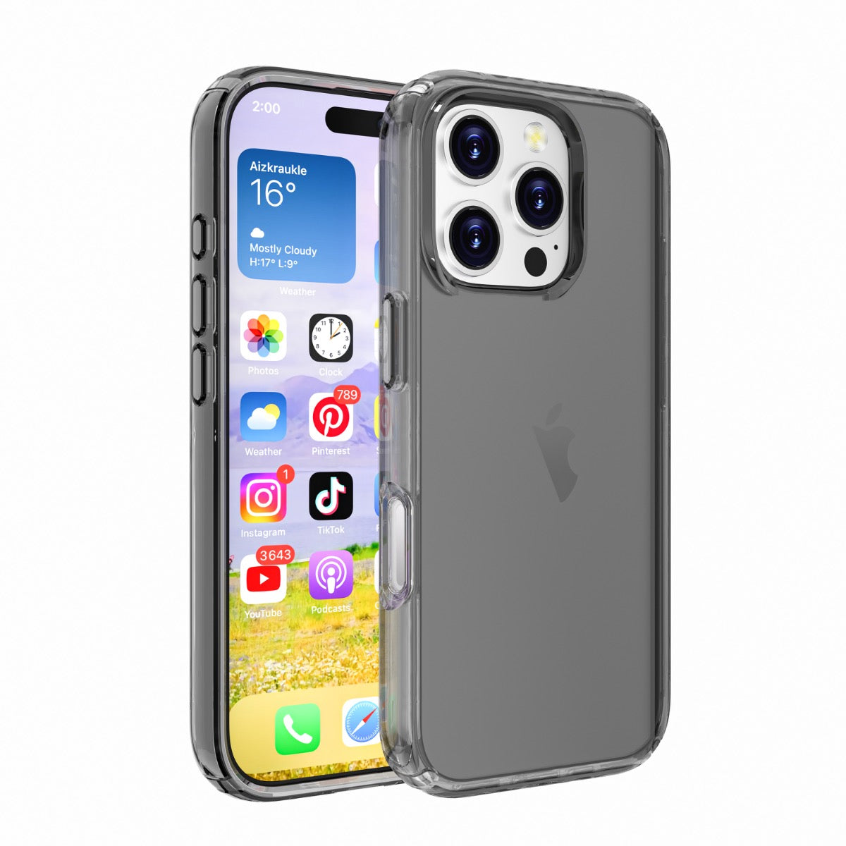 iPhone 16 Pro Blacktech Stay Black Case Matte Grip