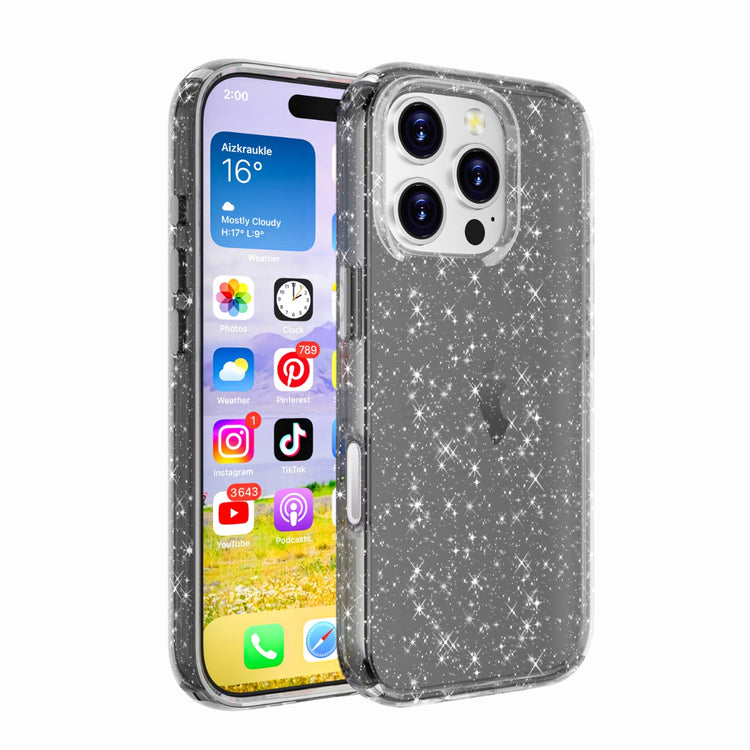 Blacktech iPhone 16 Pro Max Stay Glitter Thick Rugged Protective Case