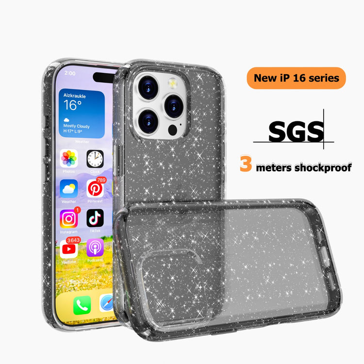 Blacktech iPhone 16 Pro Max Stay Glitter Thick Rugged Protective Case