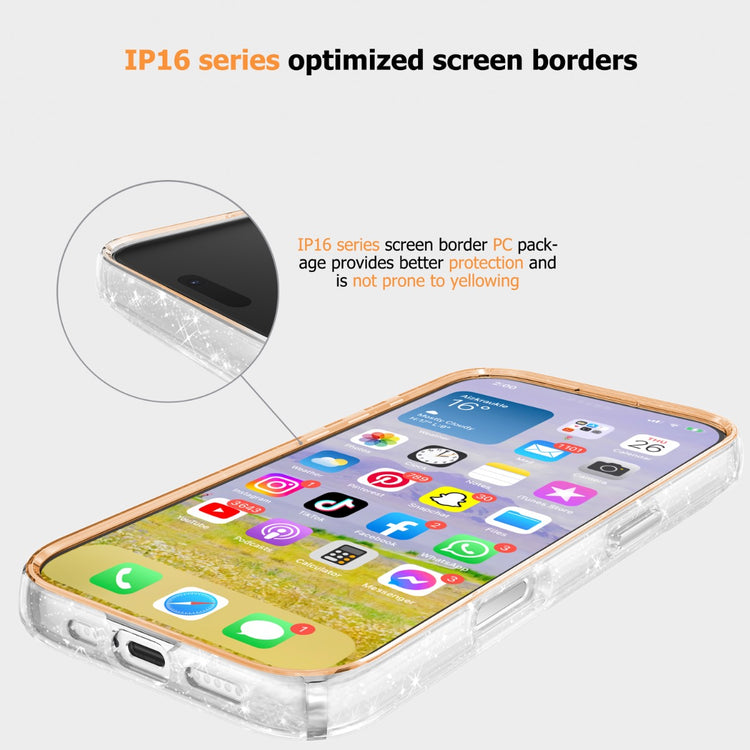 Blacktech iPhone 16 Pro Max Stay Glitter Thick Rugged Protective Case