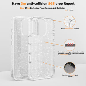 Blacktech iPhone 16 Pro Max Stay Glitter Thick Rugged Protective Case