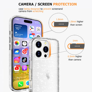 Blacktech iPhone 16 Pro Max Stay Glitter Thick Rugged Protective Case