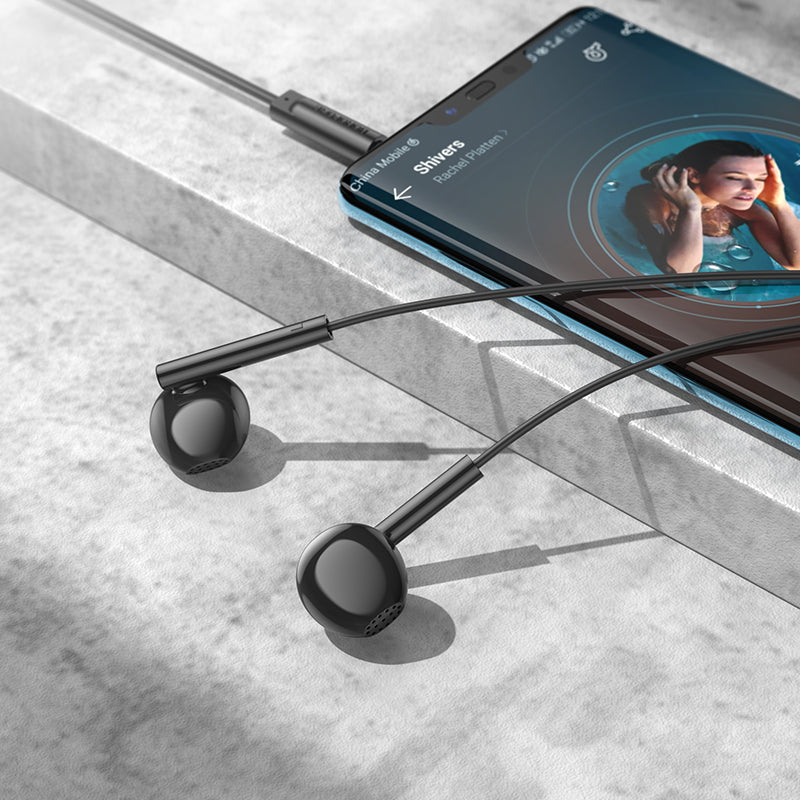 Borofone Universal Wired Earphones with Microphone, Comfortable Fit