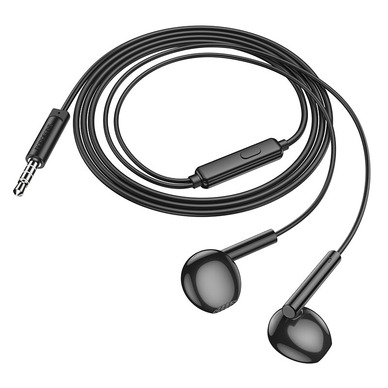 Borofone Universal Wired Earphones with Microphone, Comfortable Fit