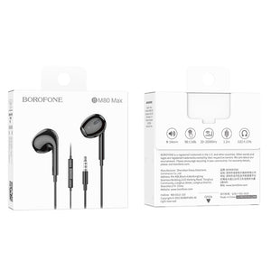 Borofone Max USB-C Wire-Controlled Digital Earphones with Microphone, Comfortable Fit