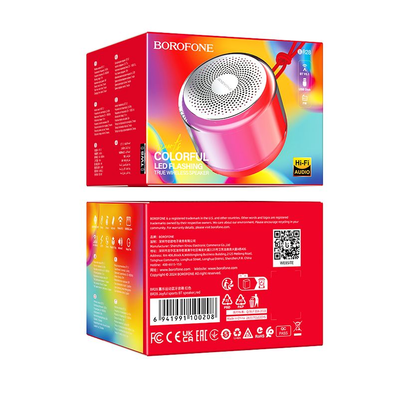Borofone BR28 Sports Bluetooth Speaker Portable Wireless Audio Stereo Sound