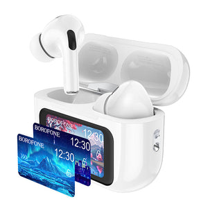 Borofone True Wireless ANC Bluetooth Earbuds with Touch Screen Charging Case