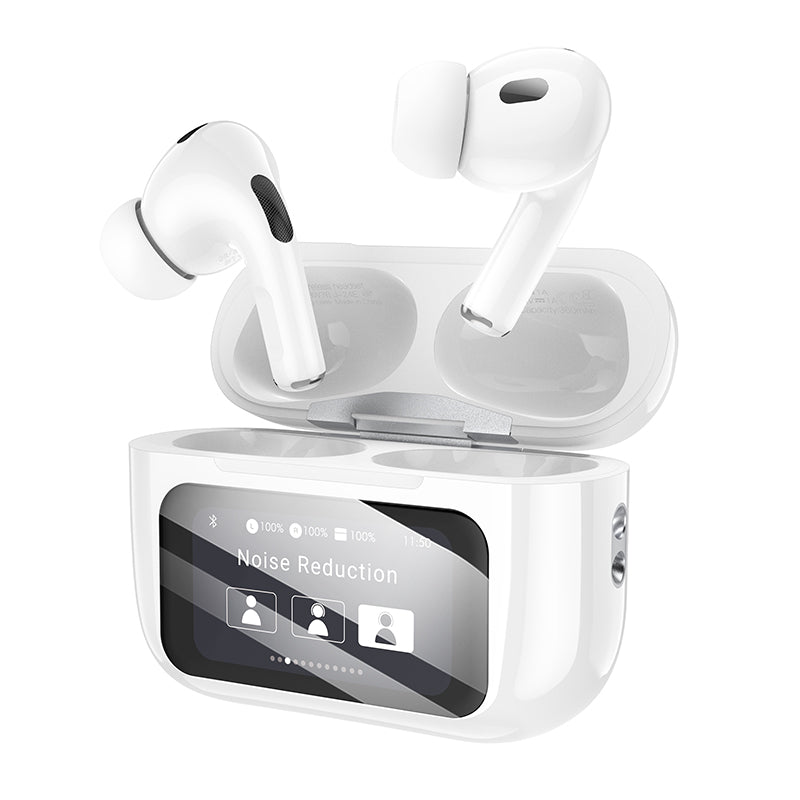 Borofone True Wireless ANC Bluetooth Earbuds with Touch Screen Charging Case