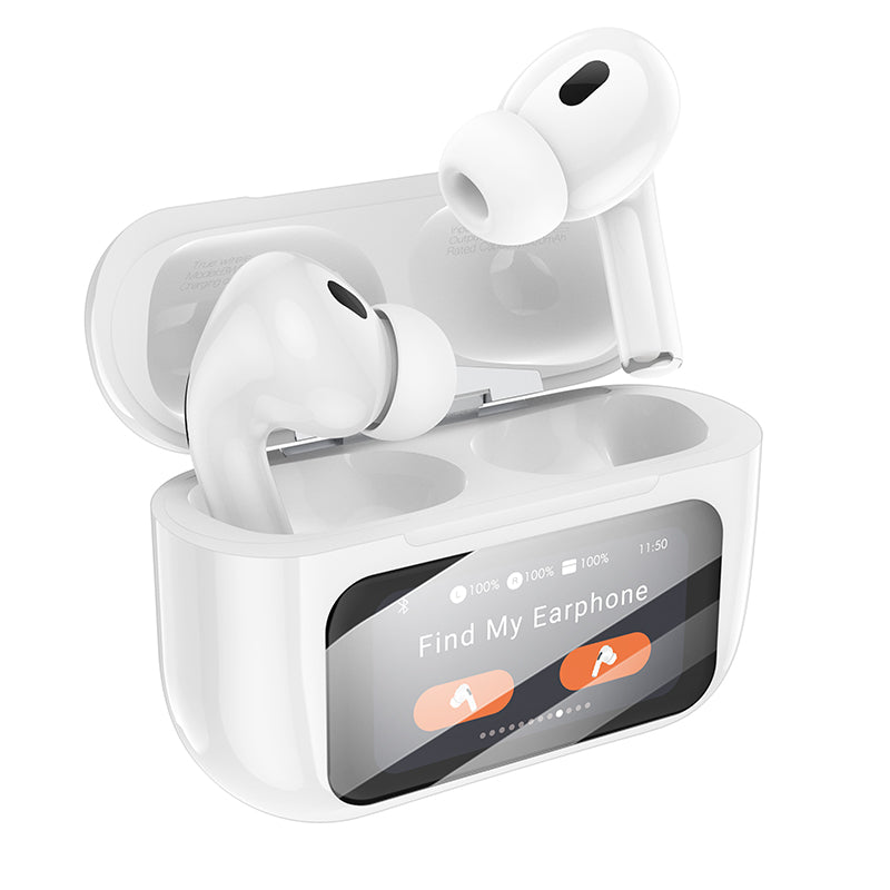 Borofone True Wireless ANC Bluetooth Earbuds with Touch Screen Charging Case