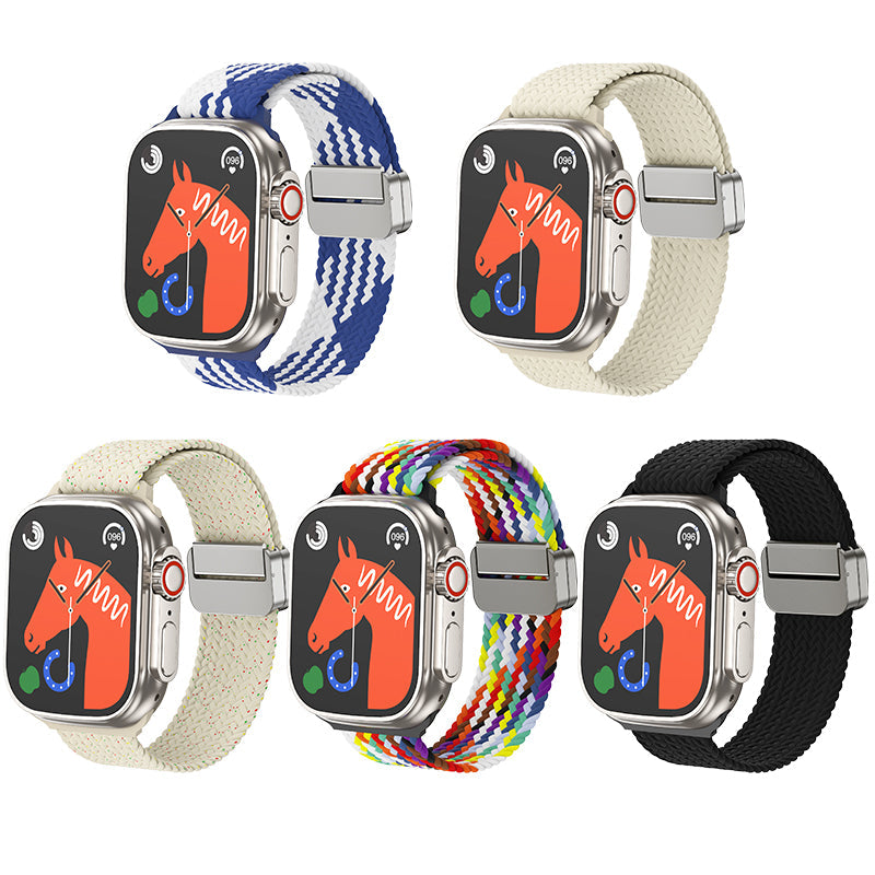 Hoco Apple Watch 44 / 45 / 46 / 49mm Lightweight Nylon Braided Magnetic Buckle Strap