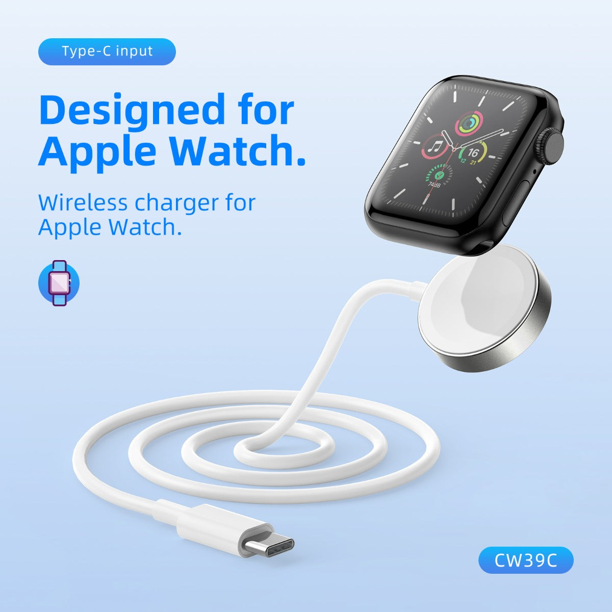 Hoco Magnetic Wireless Charger for Apple Watch with Stable Charging Connection
