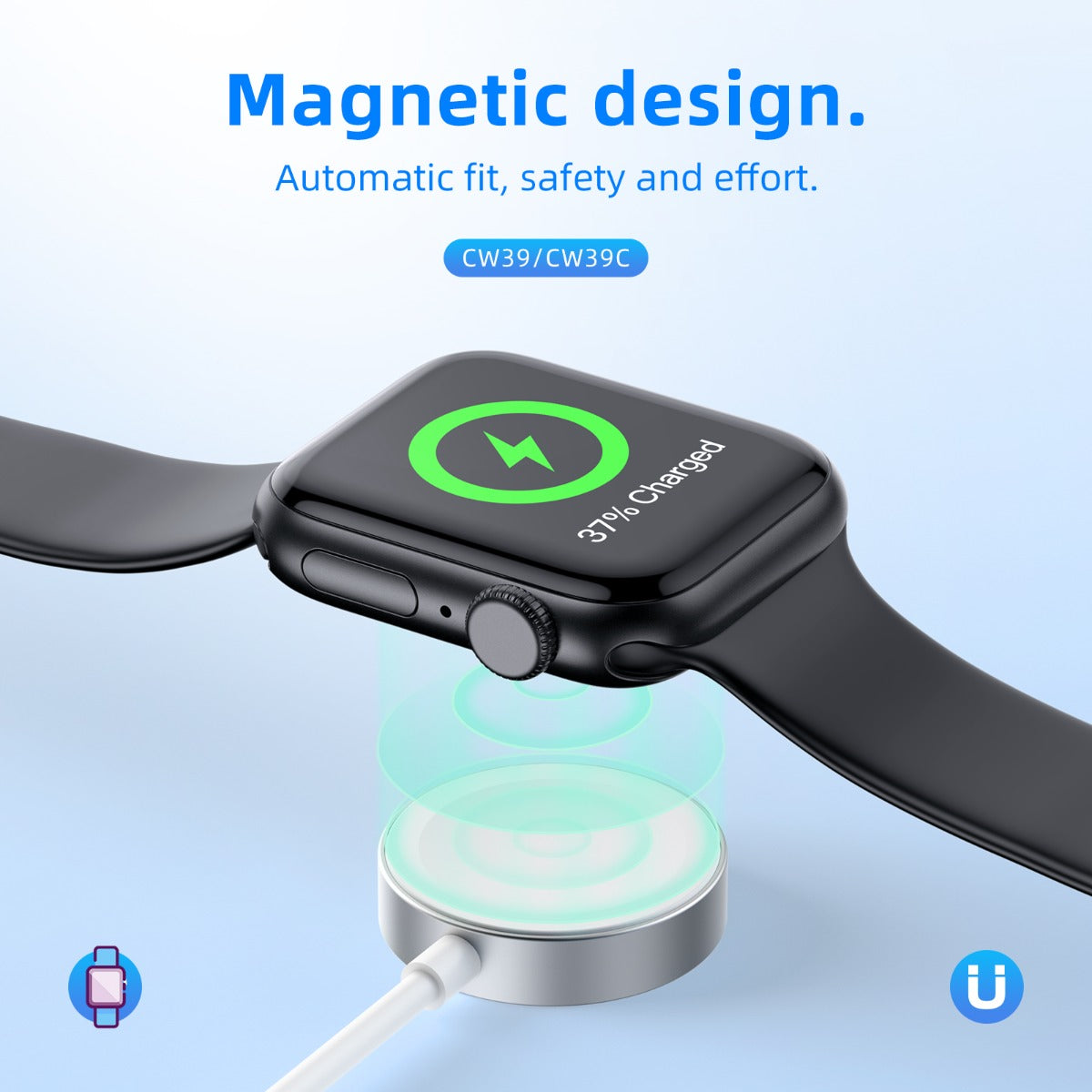 Hoco Magnetic Wireless Charger for Apple Watch with Stable Charging Connection