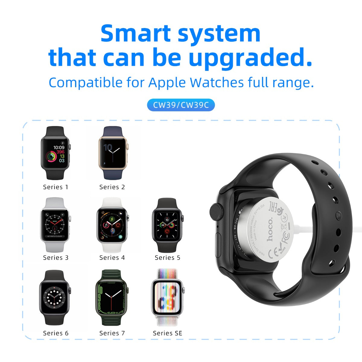 Hoco Magnetic Wireless Charger for Apple Watch with Stable Charging Connection