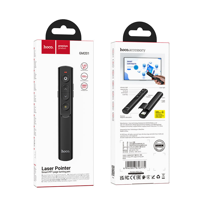 Hoco Wireless PPT Presentation Remote with Laser Pointer for Lectures