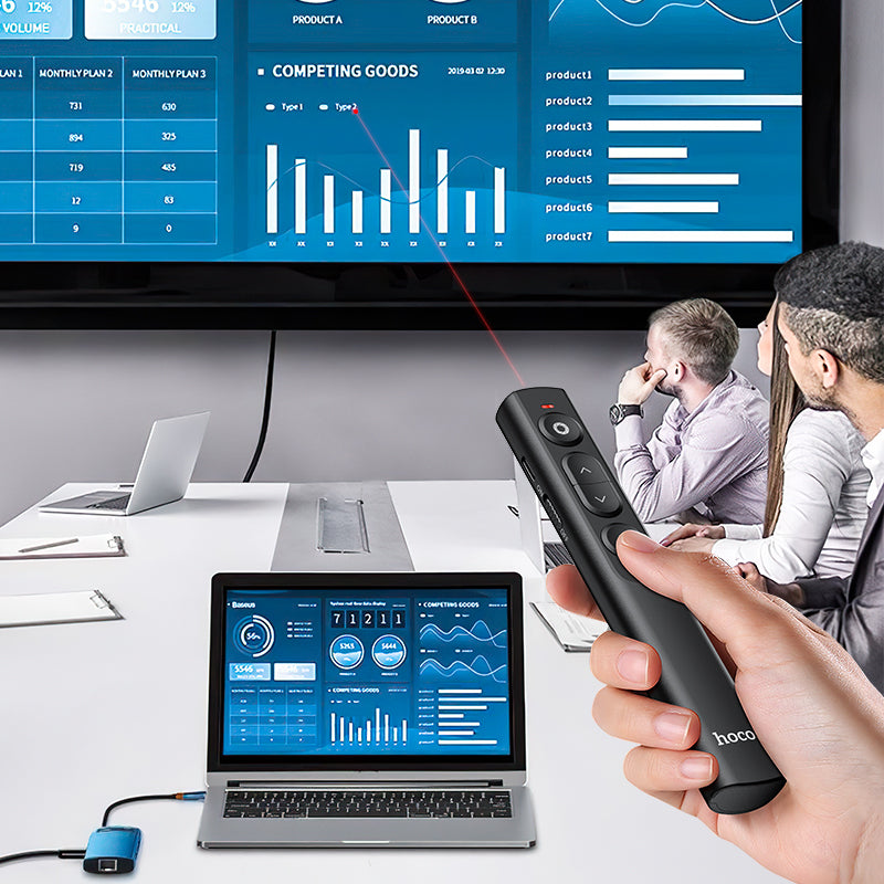 Hoco Wireless PPT Presentation Remote with Laser Pointer for Lectures