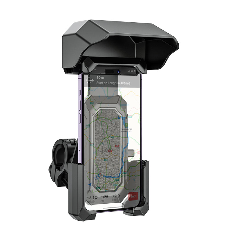 Hoco Universal Bicycle and Motorcycle Phone Holder with Sun Visor Shockproof Mount Black H31