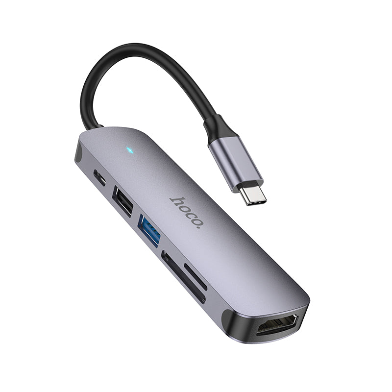 Hoco USB-C Hub HDMI USB 3.0 SD TF PD Fast Charging Multiport Adapter HB28