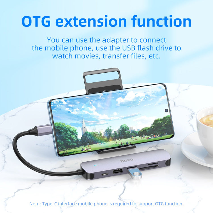 Hoco USB-C Hub HDMI USB 3.0 SD TF PD Fast Charging Multiport Adapter HB28