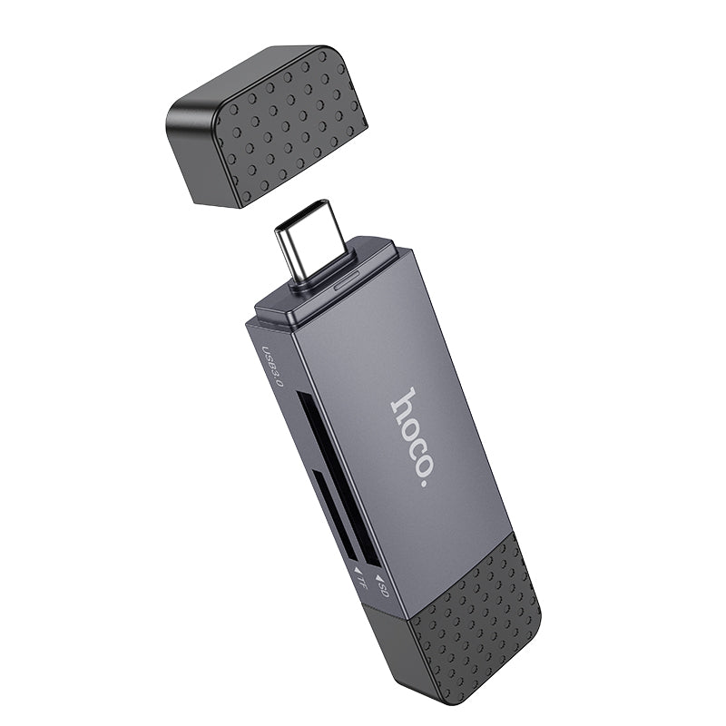 Hoco 2-in-1 USB-A and USB-C 3.0 Memory Card Reader for Laptops and Cameras