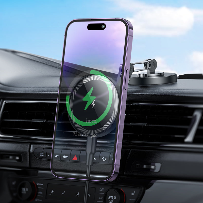 Hoco Metal MagSafe Magnetic Wireless Fast Charging Car Holder for Phones