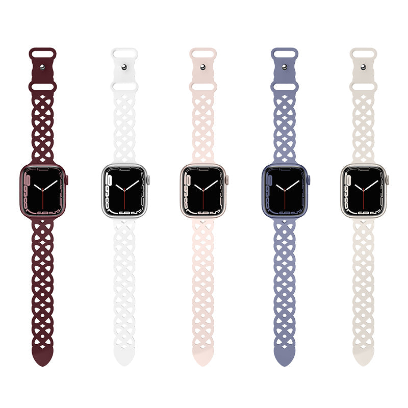Hoco Apple Watch 44 / 45 / 46 / 49mm Rhombus Hollow Silicone Strap