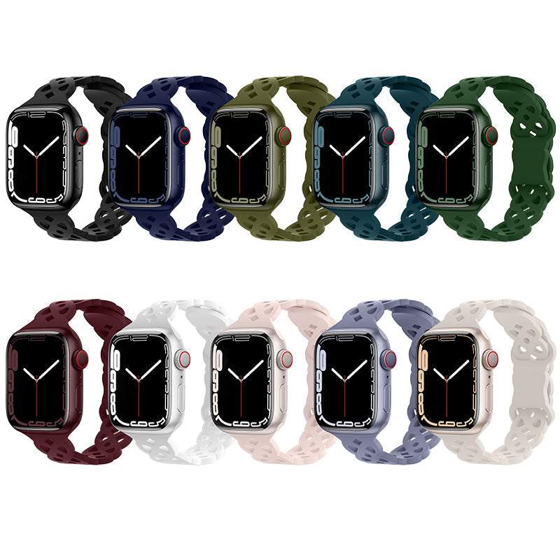 Hoco Apple Watch 44 / 45 / 46 / 49mm Rhombus Hollow Silicone Strap