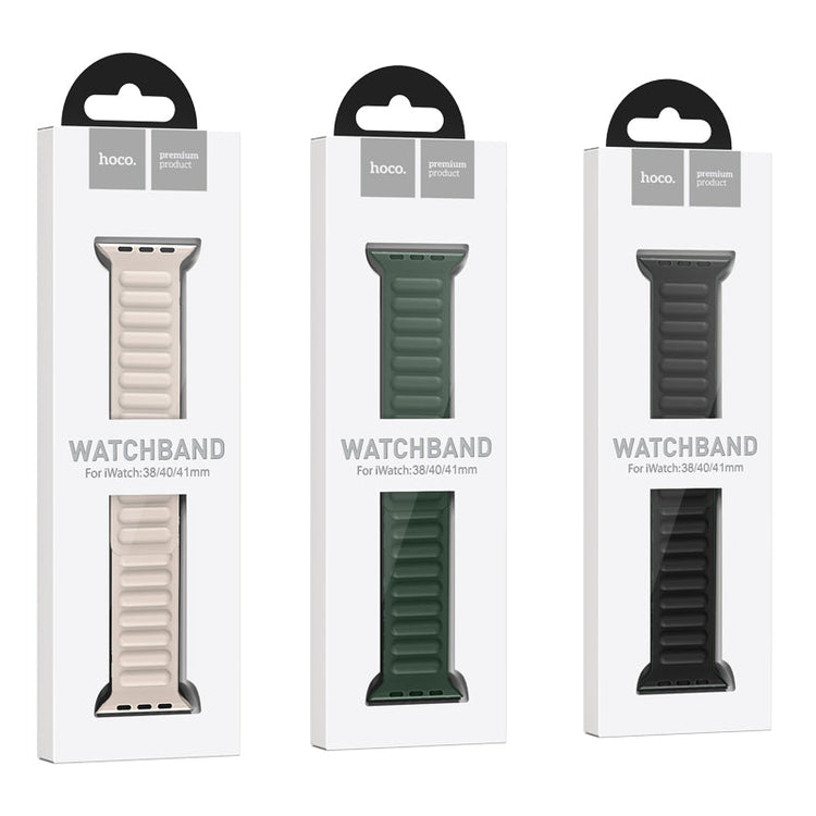 Hoco Apple Watch 38 / 40 / 41 / 42mm Second-Generation Chain Magnetic Silicone Strap