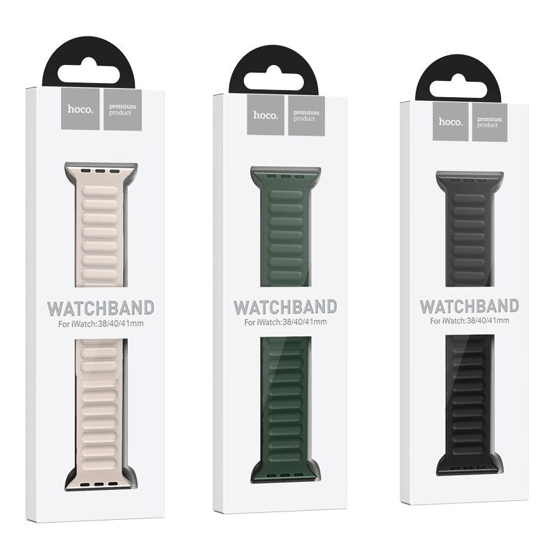 Hoco Apple Watch 38 / 40 / 41 / 42mm Second-Generation Chain Magnetic Silicone Strap
