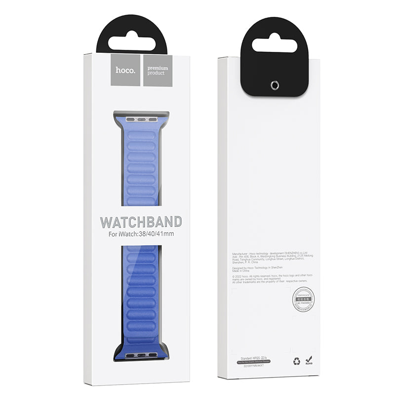 Hoco Apple Watch 44 / 45 / 46 / 49mm Leather Chain Magnetic Strap