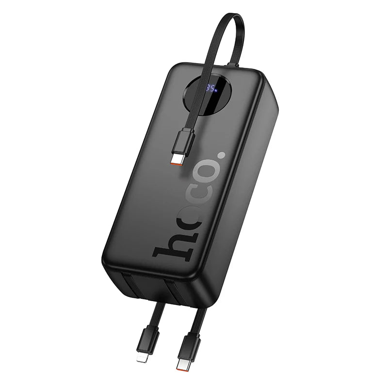 Hoco 30000mAh Power Bank 22.5W PD20W CCC Certified 3 Built-In Cables High Capacity J132B