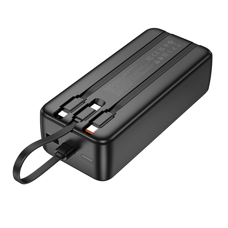 Hoco 30000mAh Power Bank 22.5W PD20W CCC Certified 3 Built-In Cables High Capacity J132B