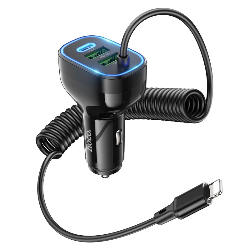 Hoco PD30W Car Charger USB-C Dual USB Fast Charging Adapter NZ11A