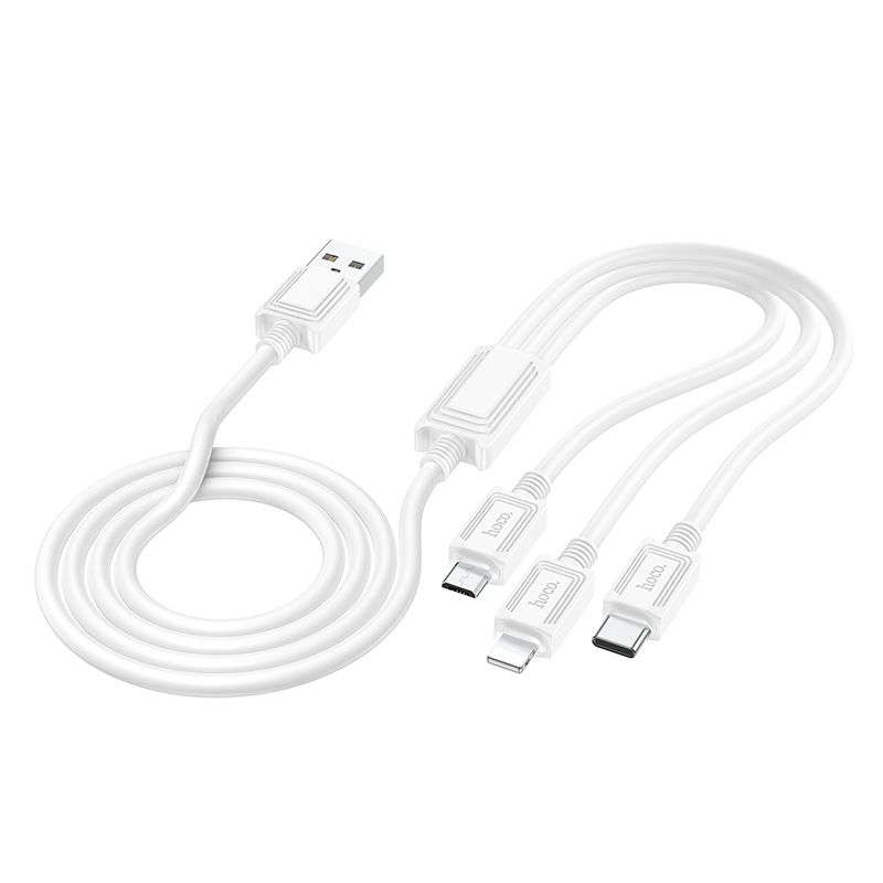 Hoco 3-in-1 Charging Cable Lightning Micro USB-C Multi Fast Charging Cable X74