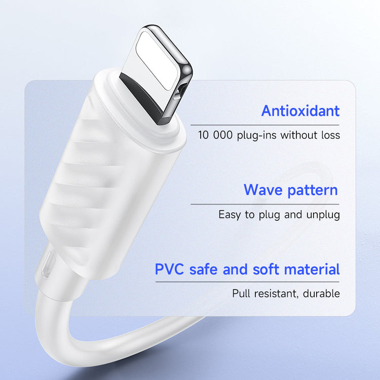 Hoco Lightning Charging Data Cable with 2.4A Fast Charging and Data Sync